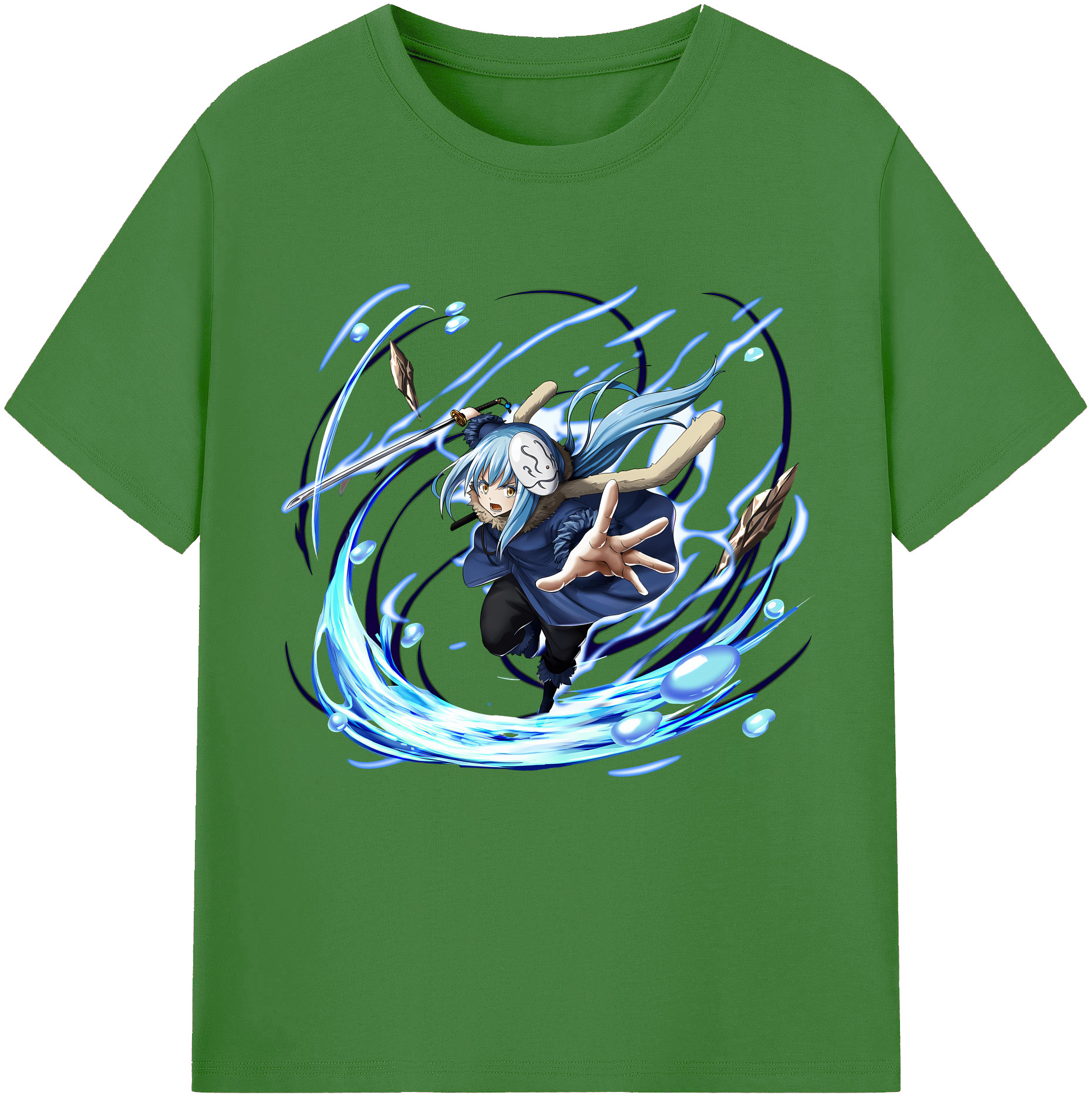 （画像用） 転スラ Regarding Reincarnated to Slime レディースカジュアルプリントTシャツ（綿100％）